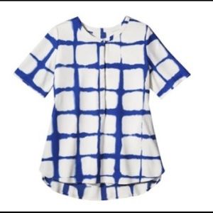 Adam Lippes for Target blue plaid blouse